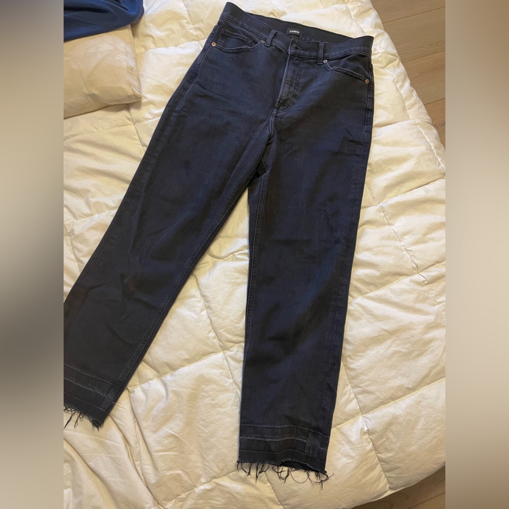 Express high waisted crop jeans